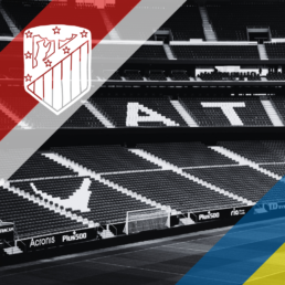 Voyage 2 nuits avec match Atlético Madrid contre Getafe au Wanda Metropolitano, logo Atlético Madrid en haut à gauche, couleurs Getafe en bas à droite.