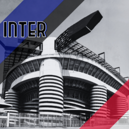 Voyage 2 nuits avec match Inter Milan contre Monza au stade San Siro, logo Inter Milan en haut à gauche, couleurs Monza en bas à droite.