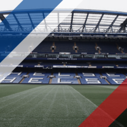 Voyage 2 nuits avec match Chelsea contre Bournemouth à Stamford Bridge, logo Chelsea en haut à gauche, couleurs Bournemouth en bas à droite.