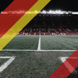 Voyage 2 nuits avec match Manchester United contre Bournemouth à Old Trafford, logo Manchester United en haut à gauche, couleurs Bournemouth en bas à droite.