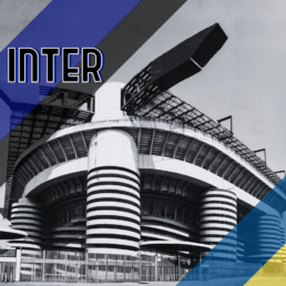 Voyage 2 nuits avec match Inter Milan contre Hellas Vérone au stade San Siro, logo Inter Milan en haut à gauche, couleurs Hellas Vérone en bas à droite.