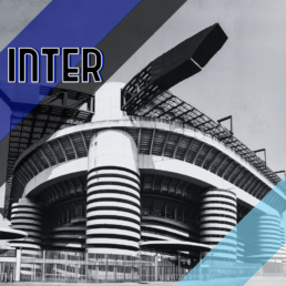 Voyage 2 nuits avec match Inter Milan contre Hellas Vérone au stade San Siro, logo Inter Milan en haut à gauche, couleurs Hellas Vérone en bas à droite.