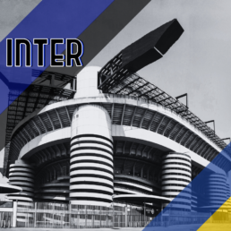 Voyage 2 nuits avec match Inter Milan contre Parme au stade San Siro, logo Inter Milan en haut à gauche, couleurs Parme en bas à droite.